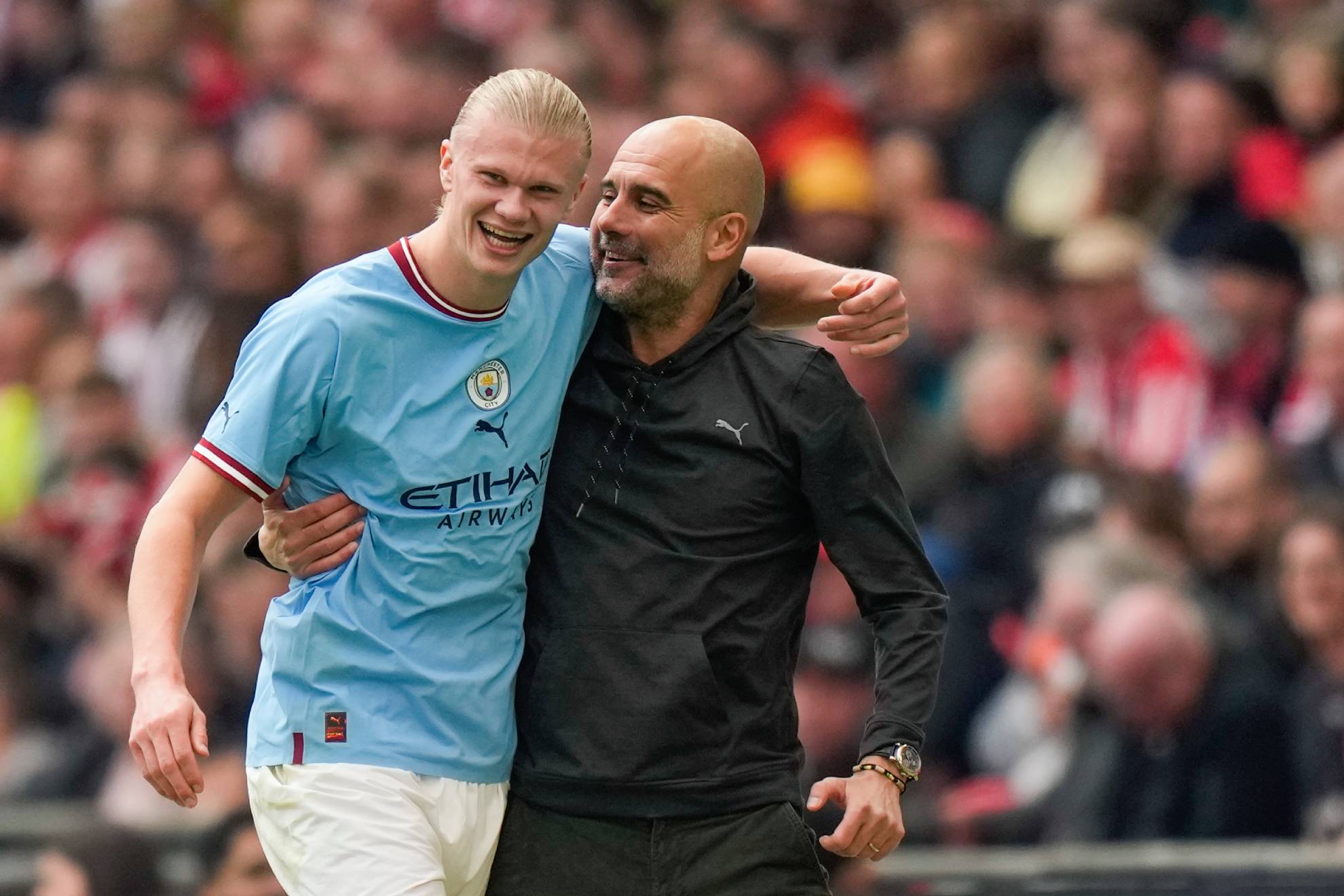 Haaland, with Guardiola