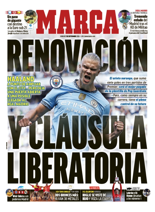 MARCA cover of September 7