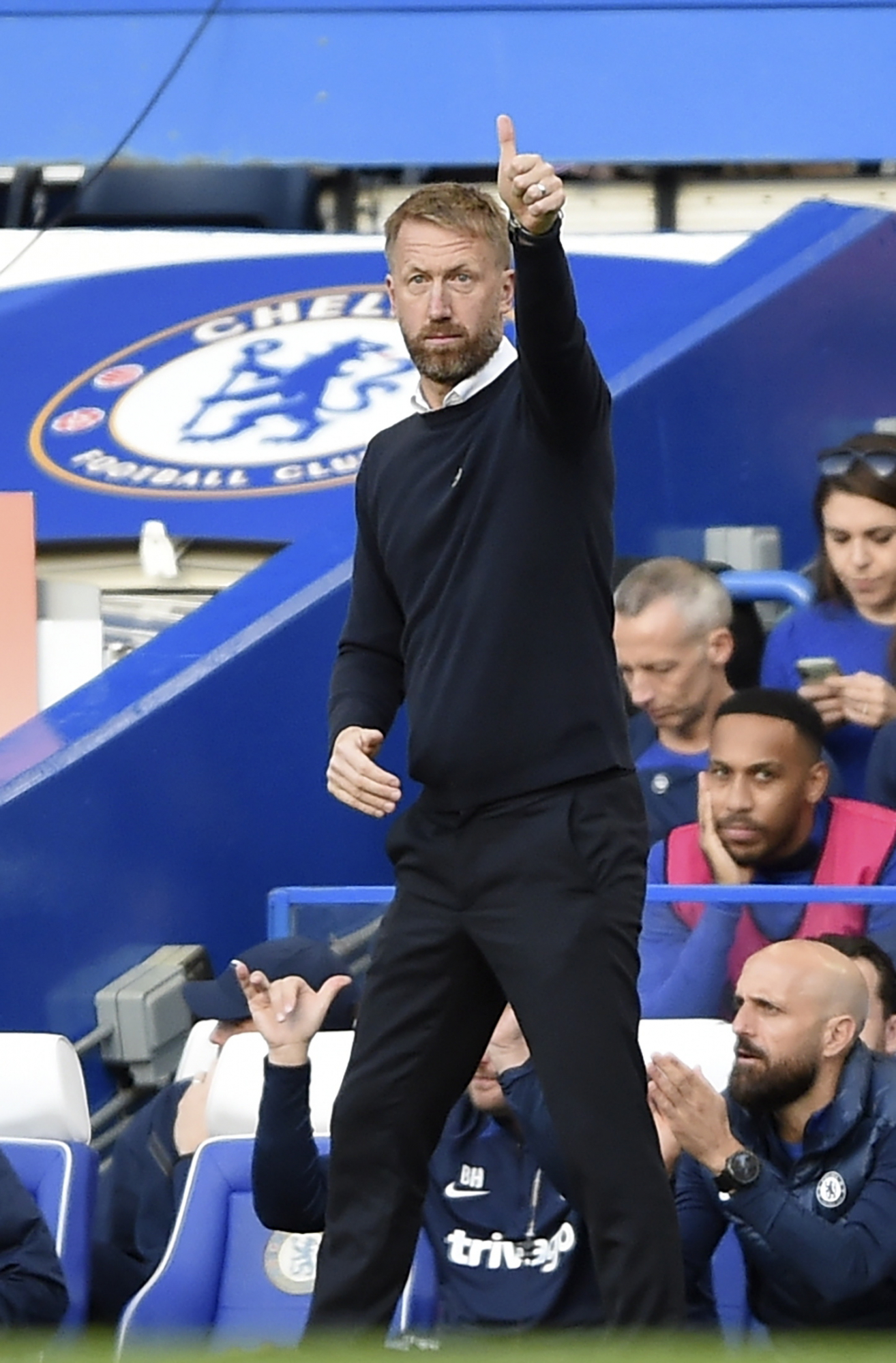 Graham Potter, during a match with Chelsea