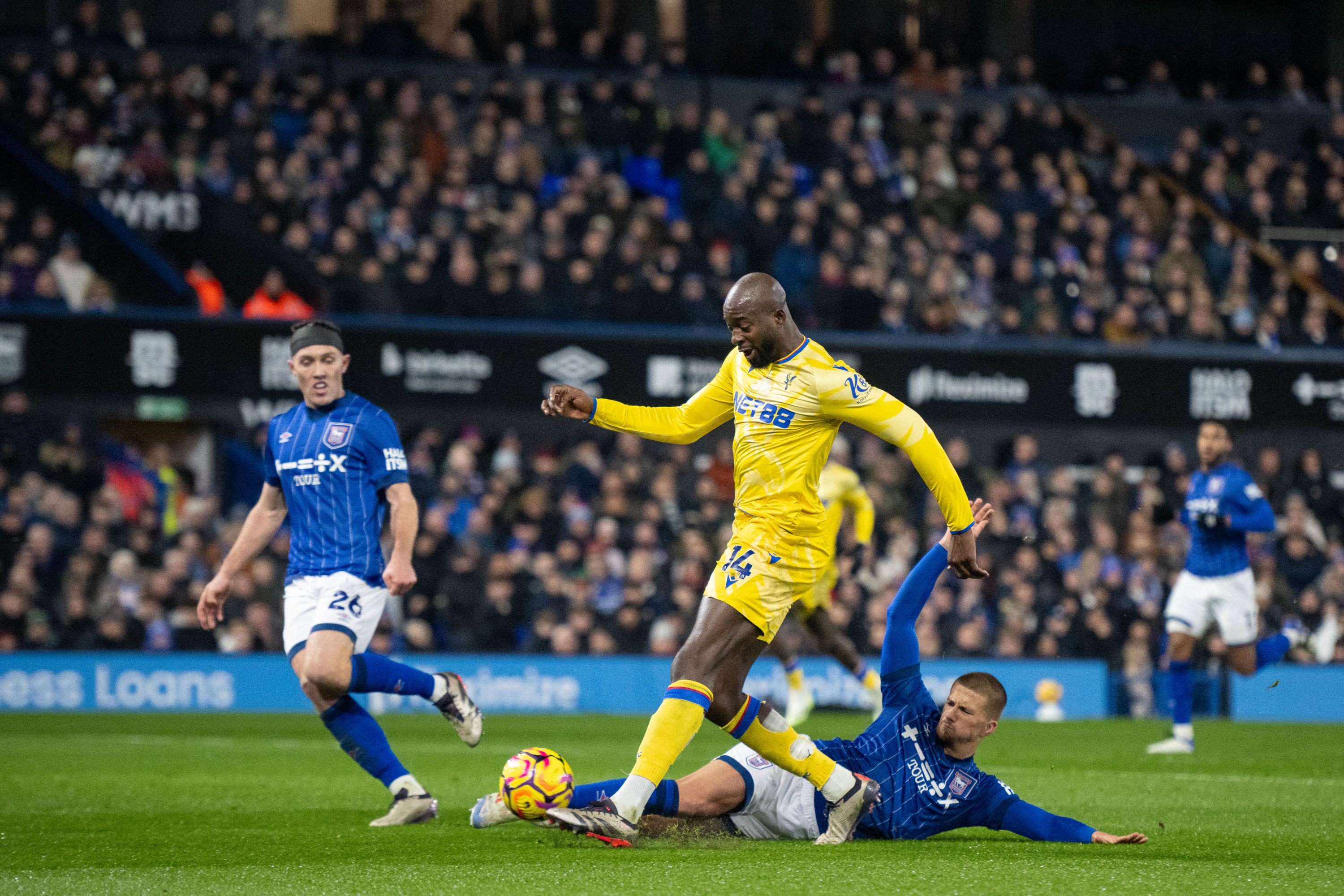 Mateta during a match with Crystal Palace.