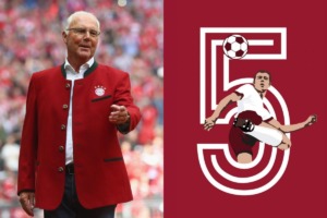 Bayern retires number 5 in honor of Franz Beckenbauer