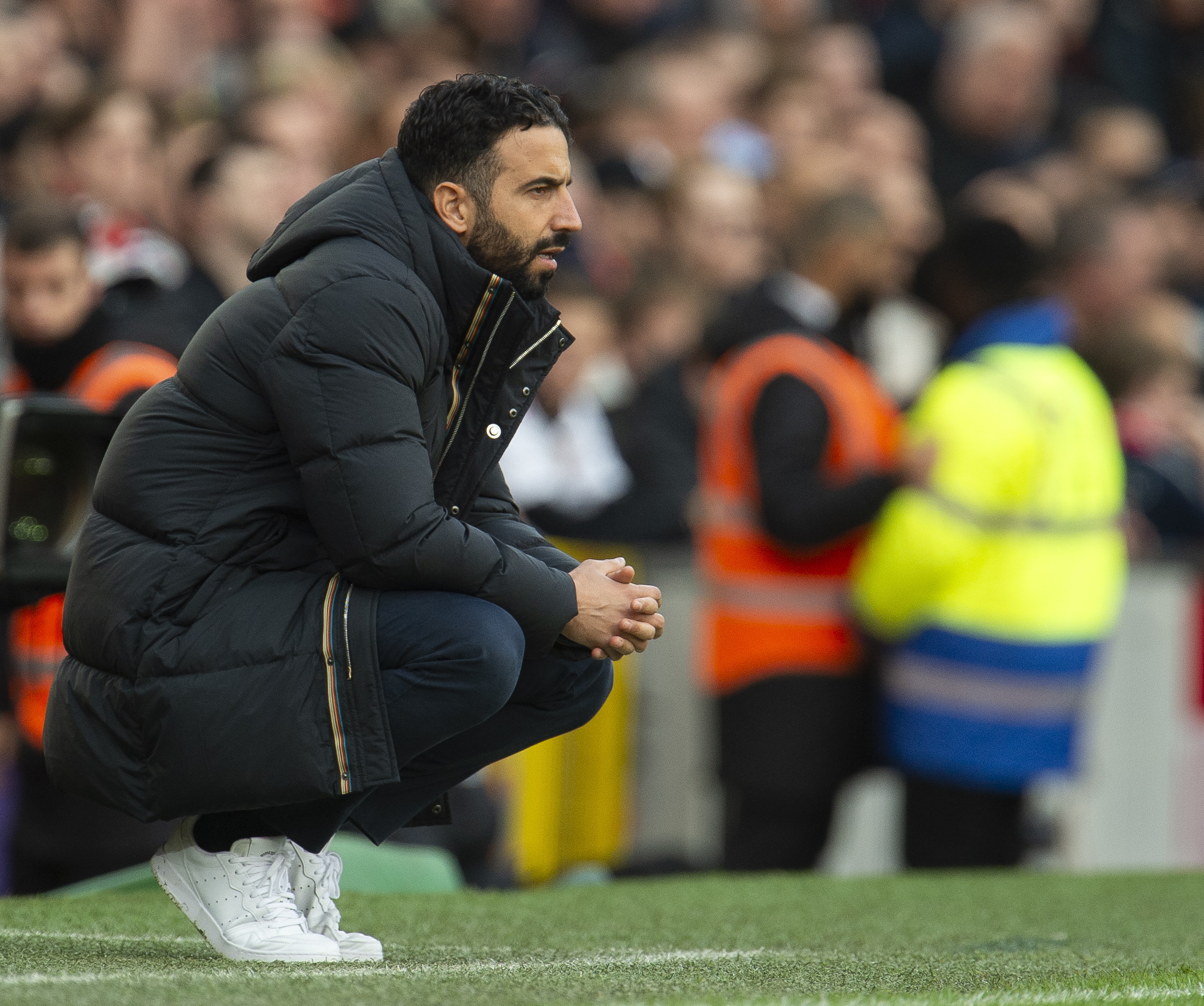 Rúbem Amorim during one of his first games as Manchester United coach.