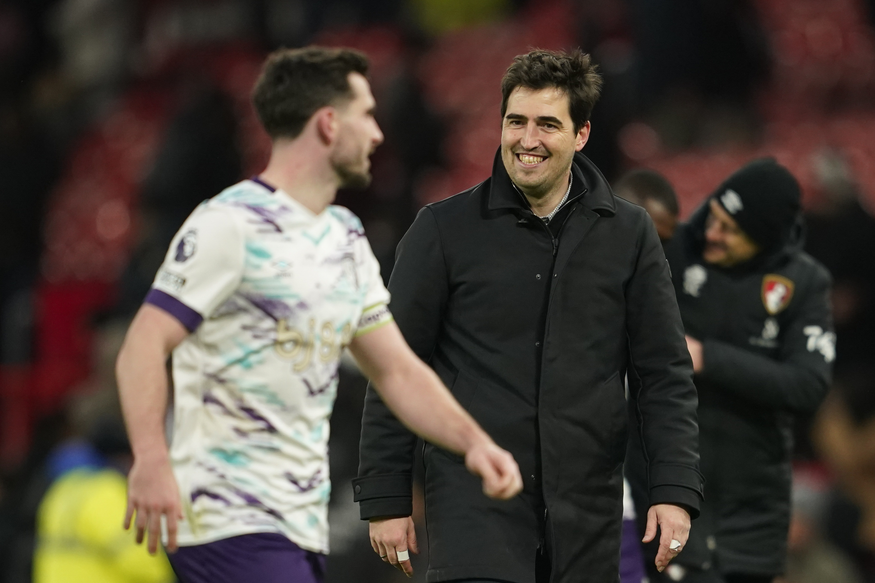 Iraola in Old Trafford training the Bournemouth