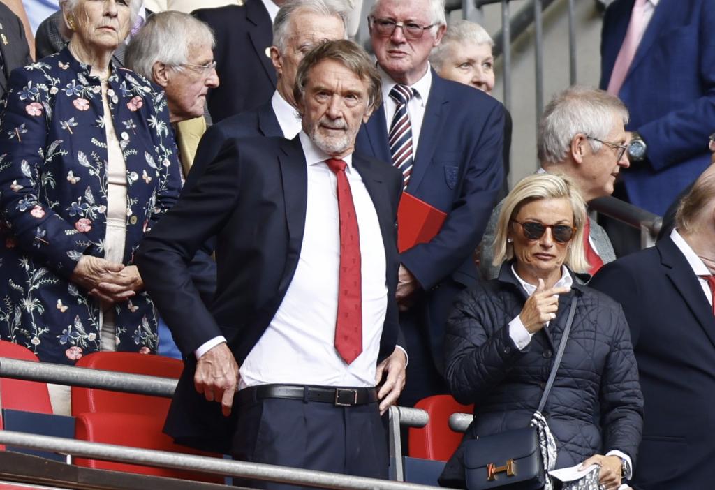 Jim Ratcliffe watching a Manchester United game in Old Trafford