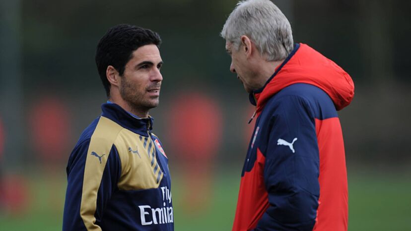 Arteta in his player stage, next to Wenger