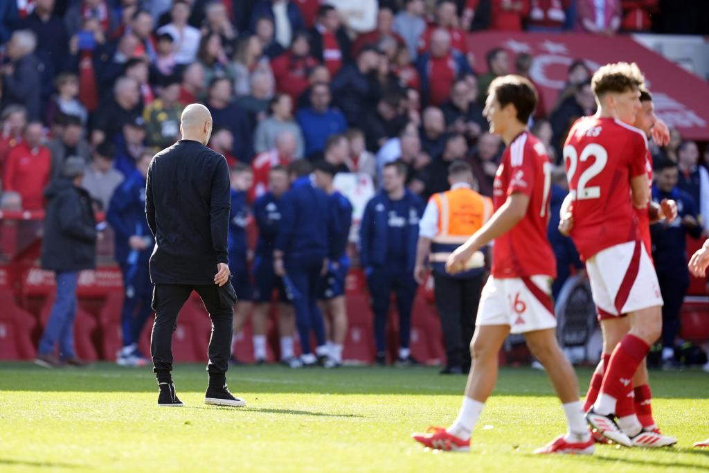 Guardiola after losing to Nottingham