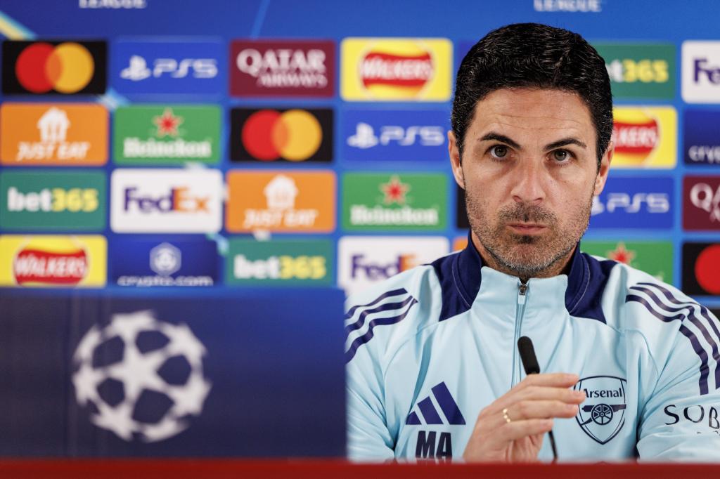 Mikel Arteta at European press conference